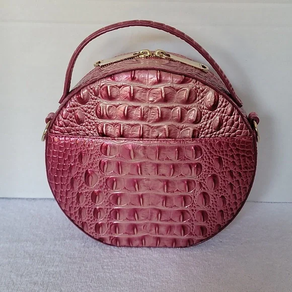 Brahmin Lane top handle Lotus canteen metallic leather handbag - Picture 5 of 15